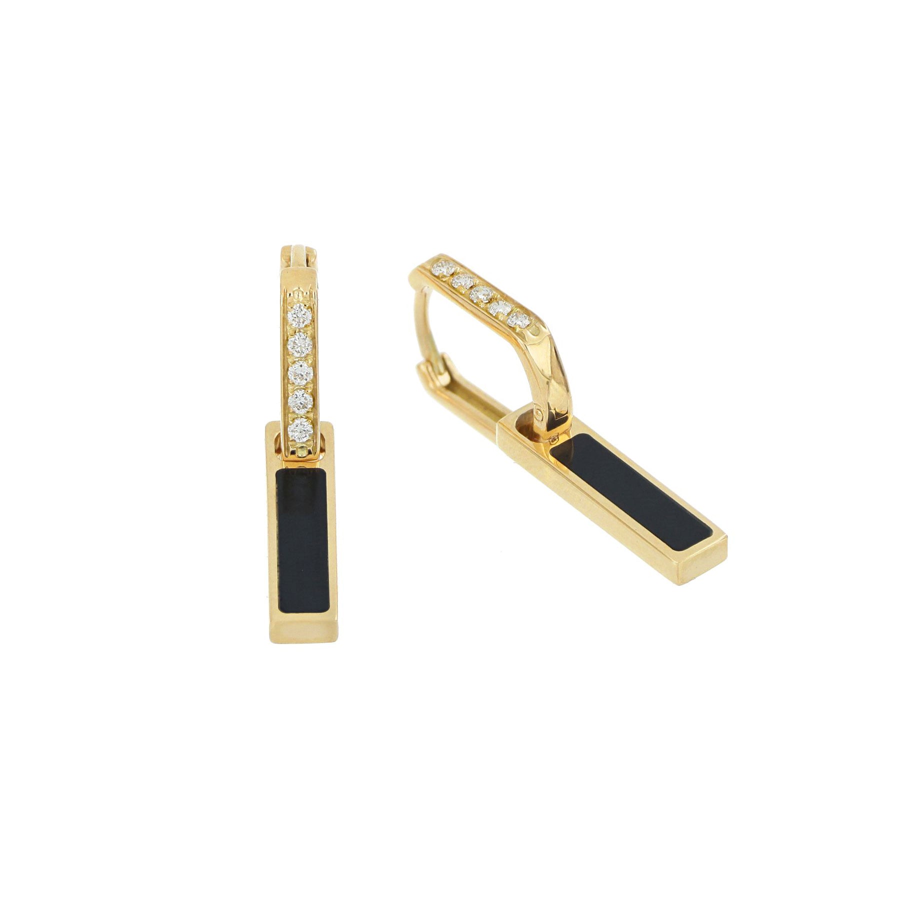 Video Unica Earrings Onyx and Diamonds