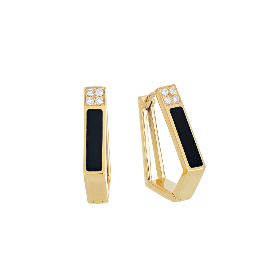 Video Unica Earrings Pentagon Onyx