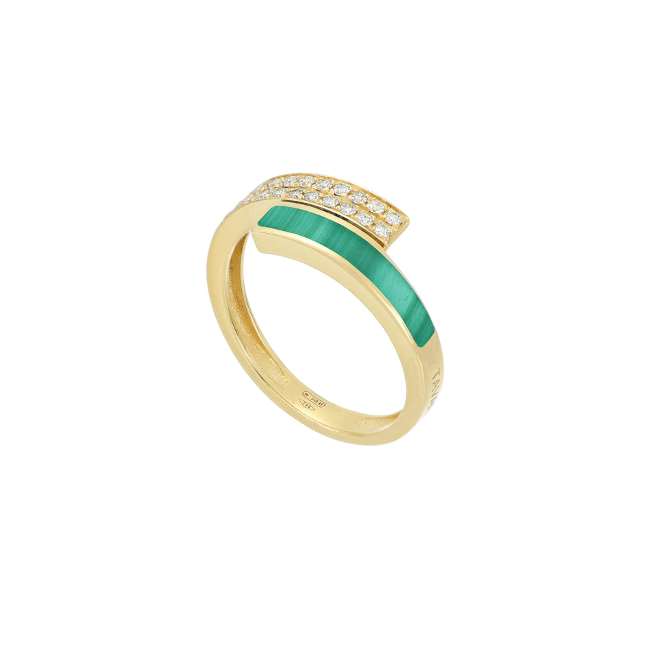 Video Unica Contrarié Ring Malachite and Diamonds
