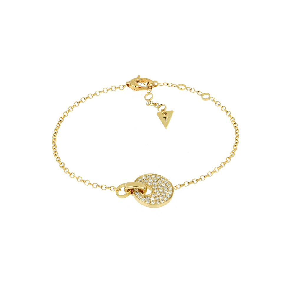 Video Giove Bracelet Yellow Gold Diamonds Pavé