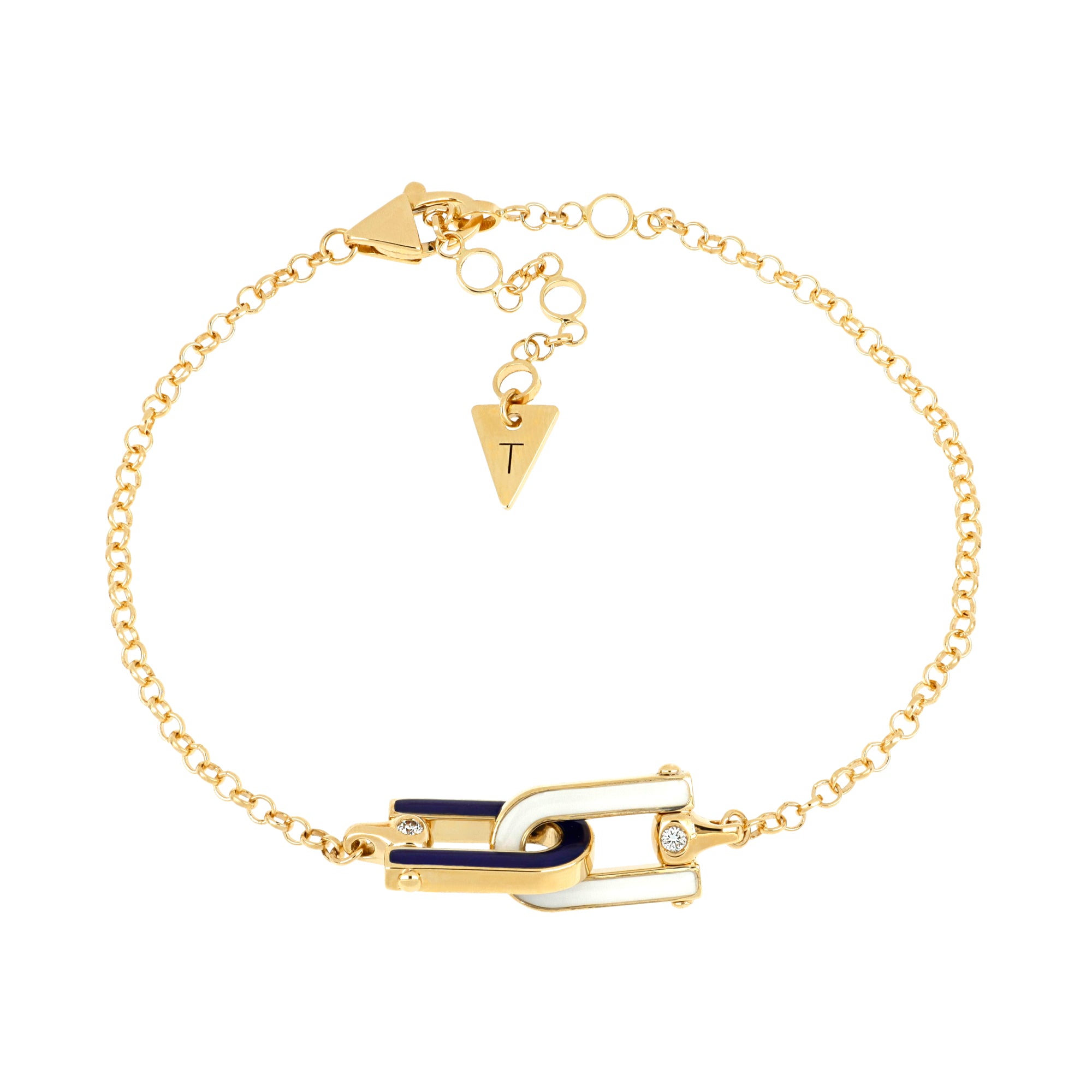 Video Legami Bracelet Blue/White Enamel