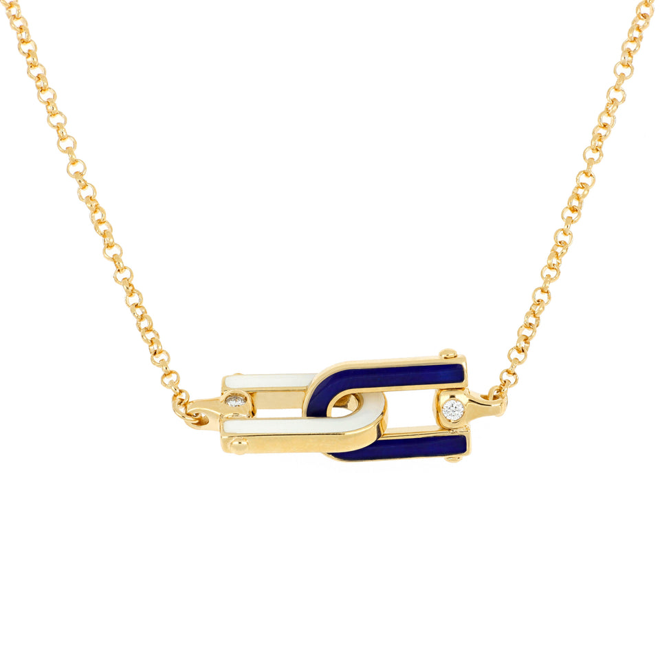 Video Legami Necklace Blue/White Enamel