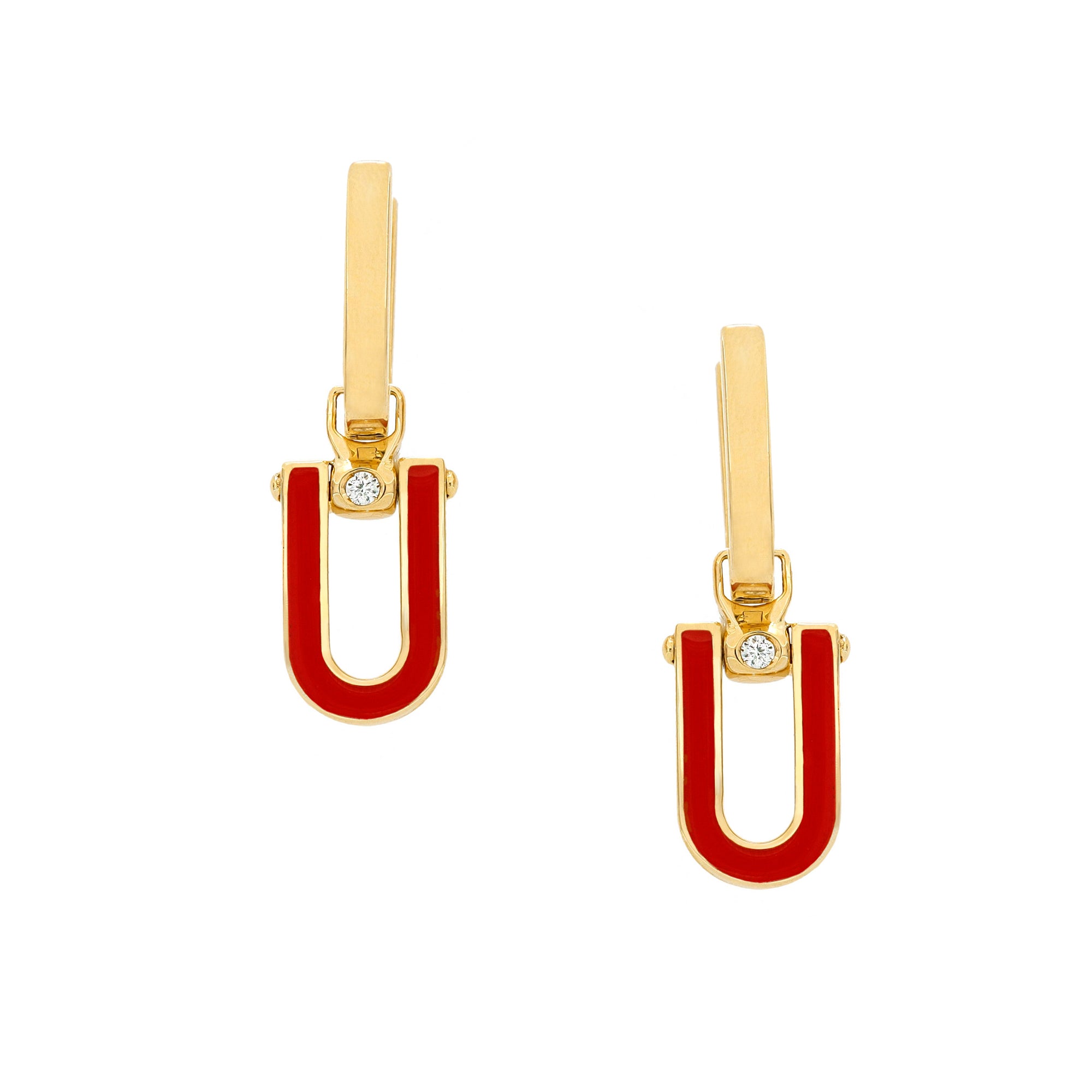 Video Legami Earrings Red Enamel