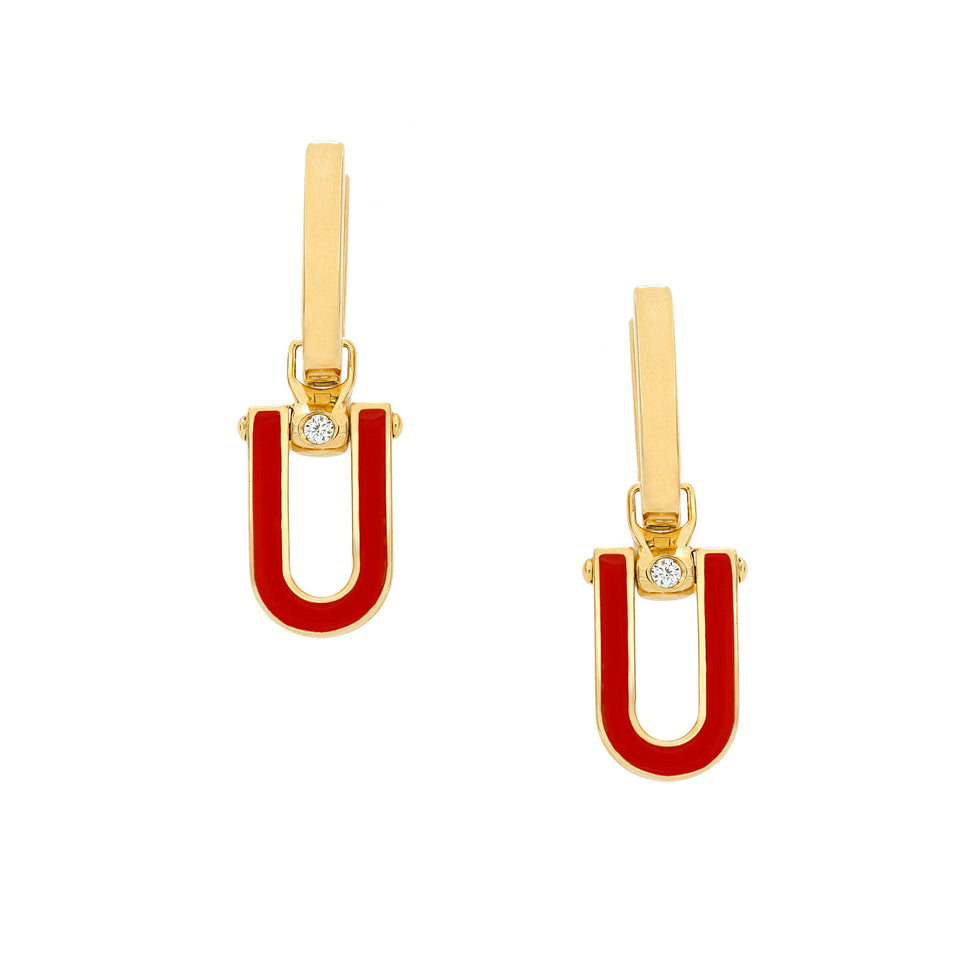 Video Legami Earrings Red Enamel