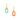 Video Legami Earrings Orange/Aquamarine Enamel