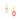 Video Legami Earrings Pink/White Enamel