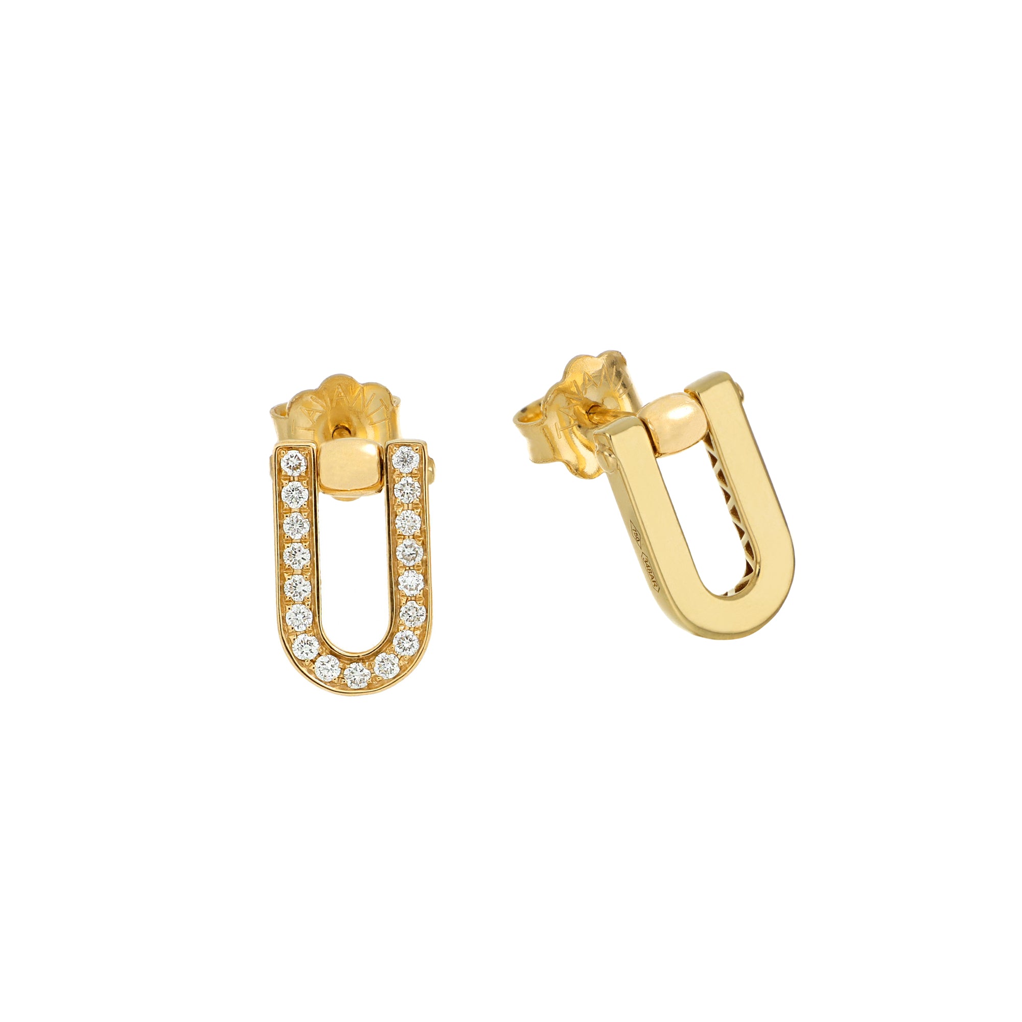 Lobe Earrings with Diamonds Pavé - Video