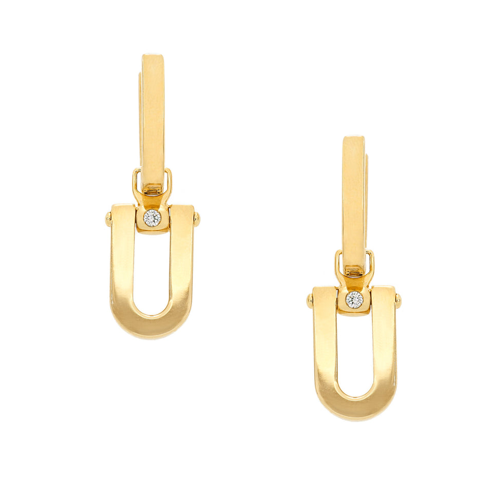 Legami Earrings Polished Gold and Diamonds - Video