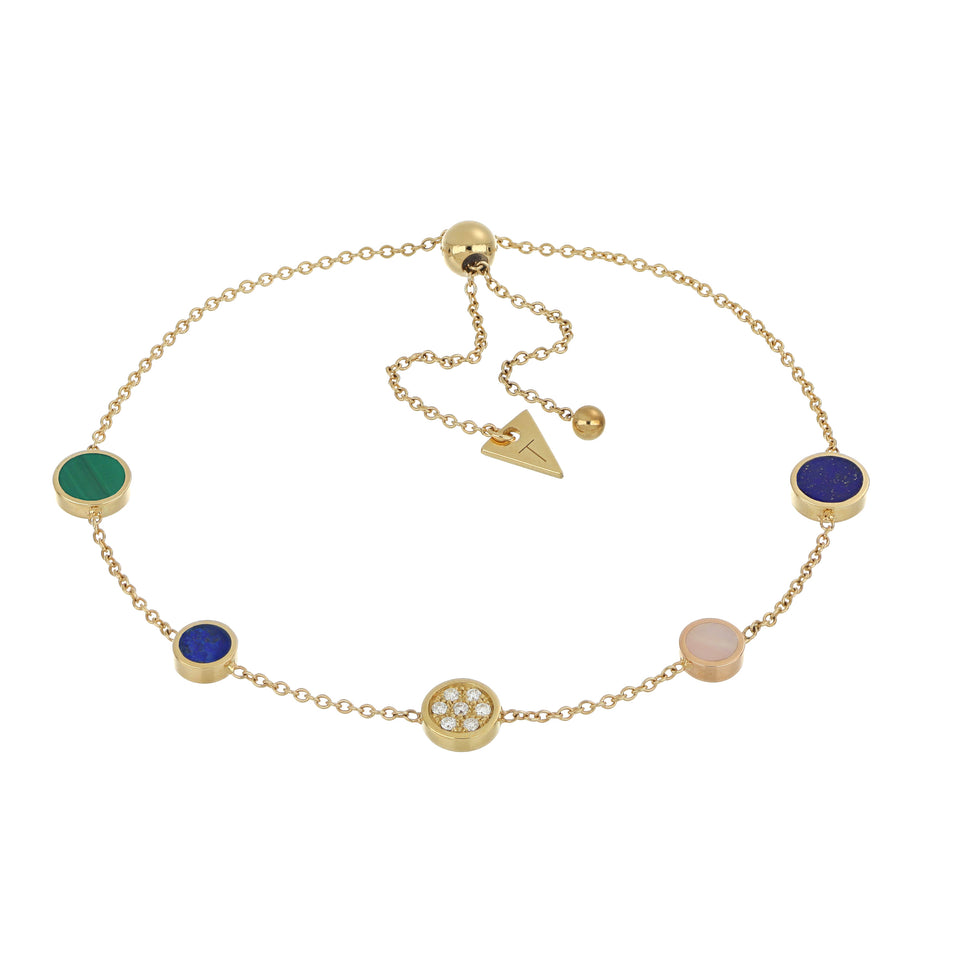VideoBrio Multicolor Circle Bracelet