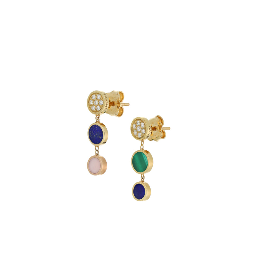 Video Brio Circle Pendant Multicolor Earrings