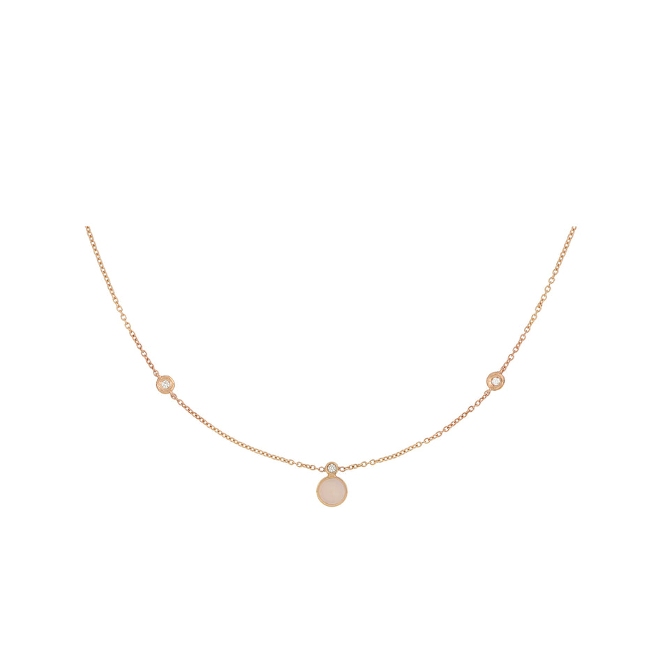 Video Brio Necklace with Mother of pearl Circle