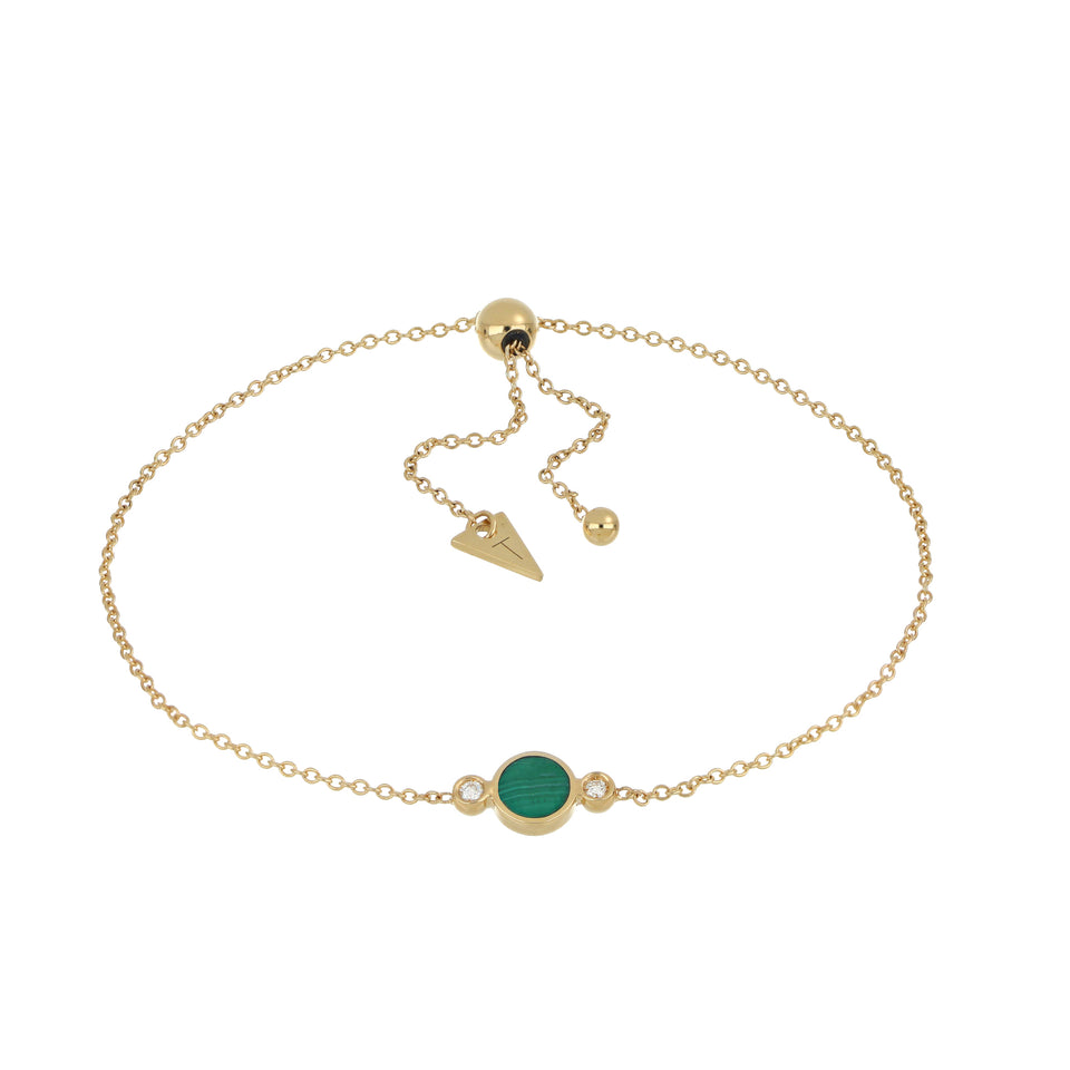 Video Brio Circle Bracelet Malachite And Diamonds