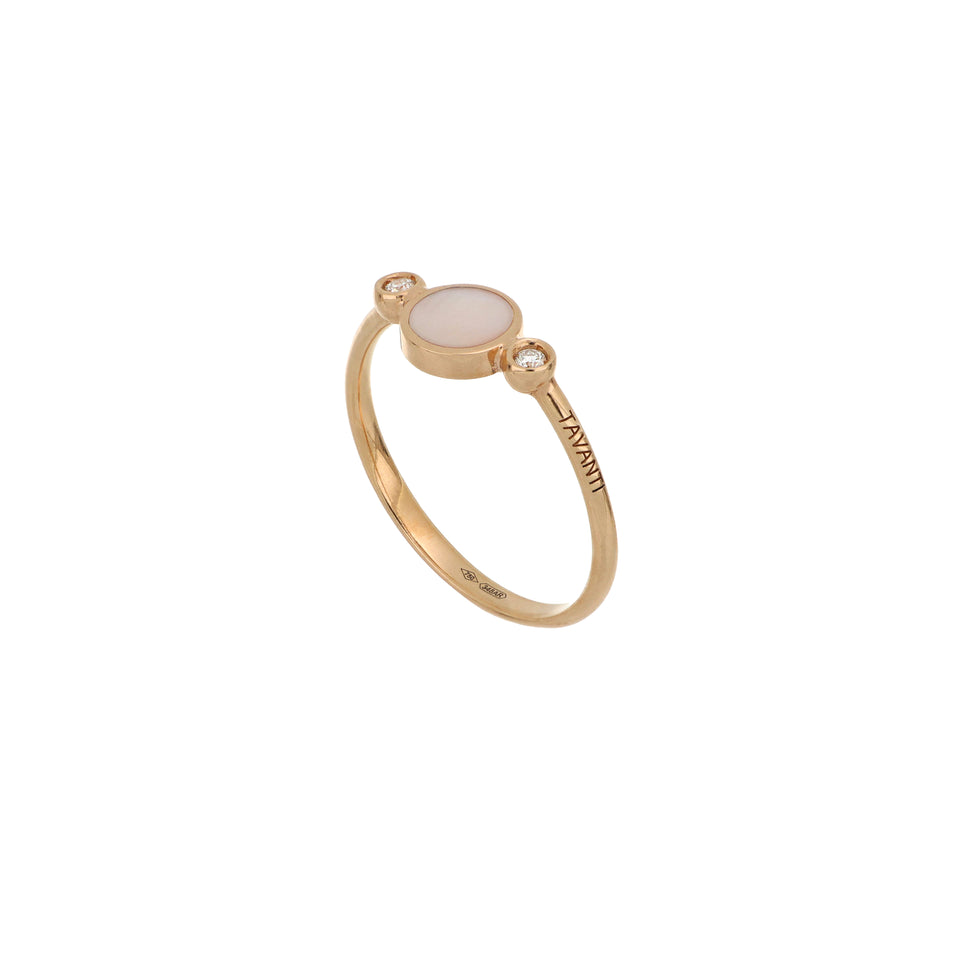 Video Brio Circle Ring Mother of Pearl And Diamonds