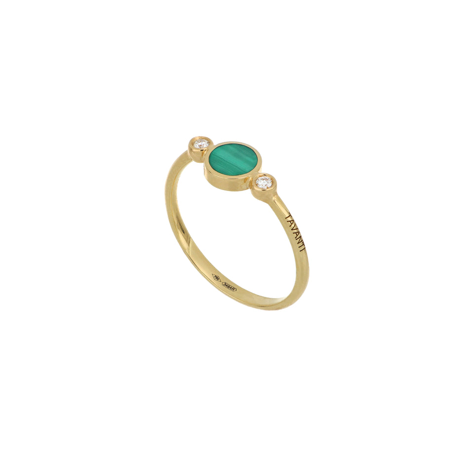 Video Brio Circle Ring Malachite And Diamonds