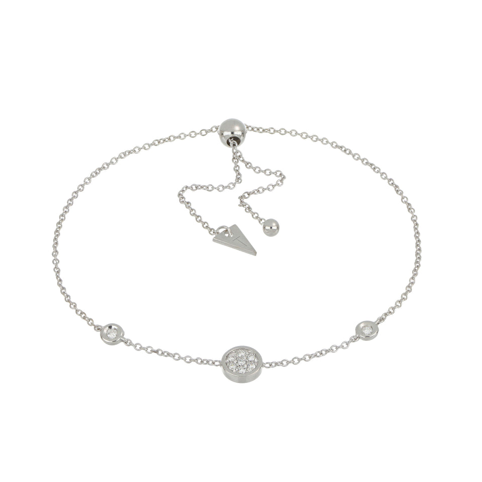 Video Brio Circle Bracelet White Gold and Diamond Pavè