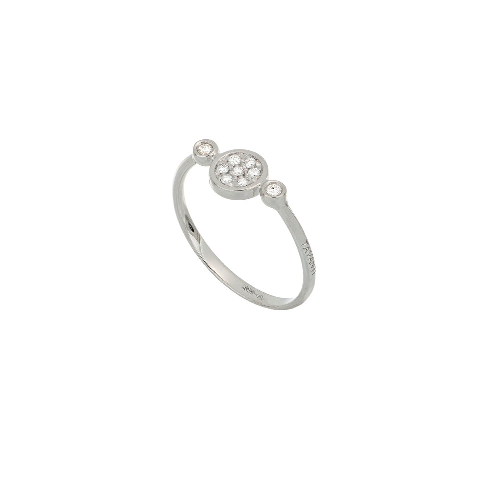 VIDEO BRIO CIRCLE RING WHITE GOLD E DIAMOND PAVÈ