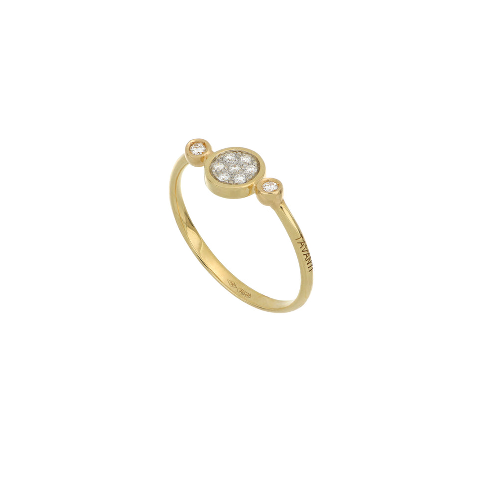 VIDEO BRIO CIRCLE RING YELLOW GOLD E DIAMOND PAVÈ