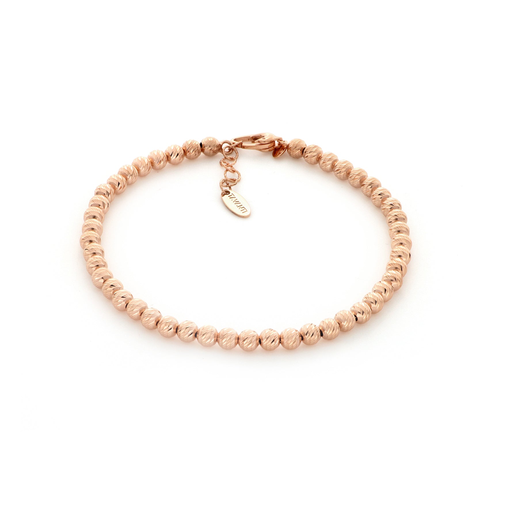 Rose Gold Diamond-Cut Bracelet