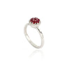 White Gold Ring With Rubies And Diamonds