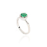White Gold Ring With Emeralds And Diamonds