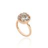 Rose Gold Ring With Topazes and Diamonds