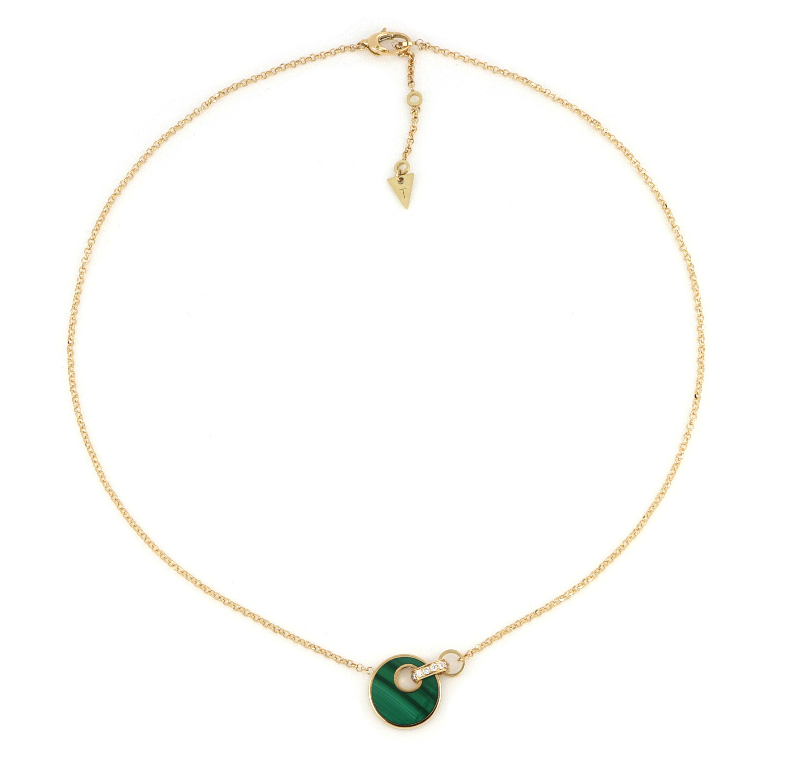 Collana Giove Pietra Naturale E Diamanti