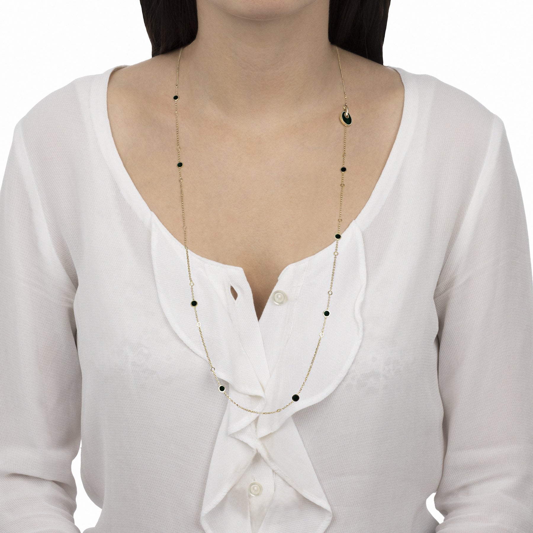 Collana Giove 90 cm Pietre Naturali E Diamanti
