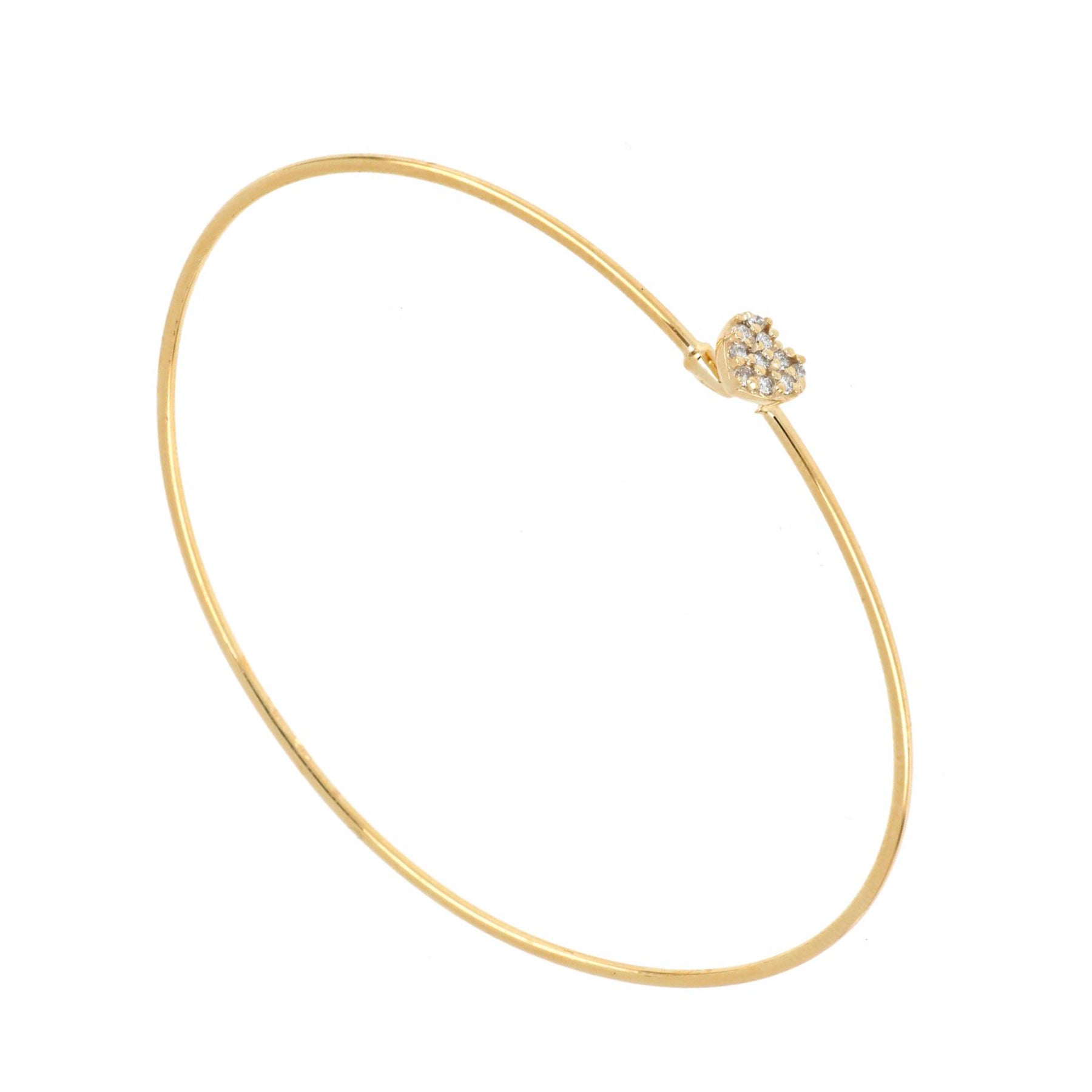 Mimì White Heart Bangle