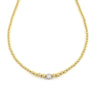 Universo Medium Necklace Graduated Spheres Polished Yellow Gold and Diamonds