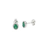 Earrings with Diamonds and Emeralds (0.87)