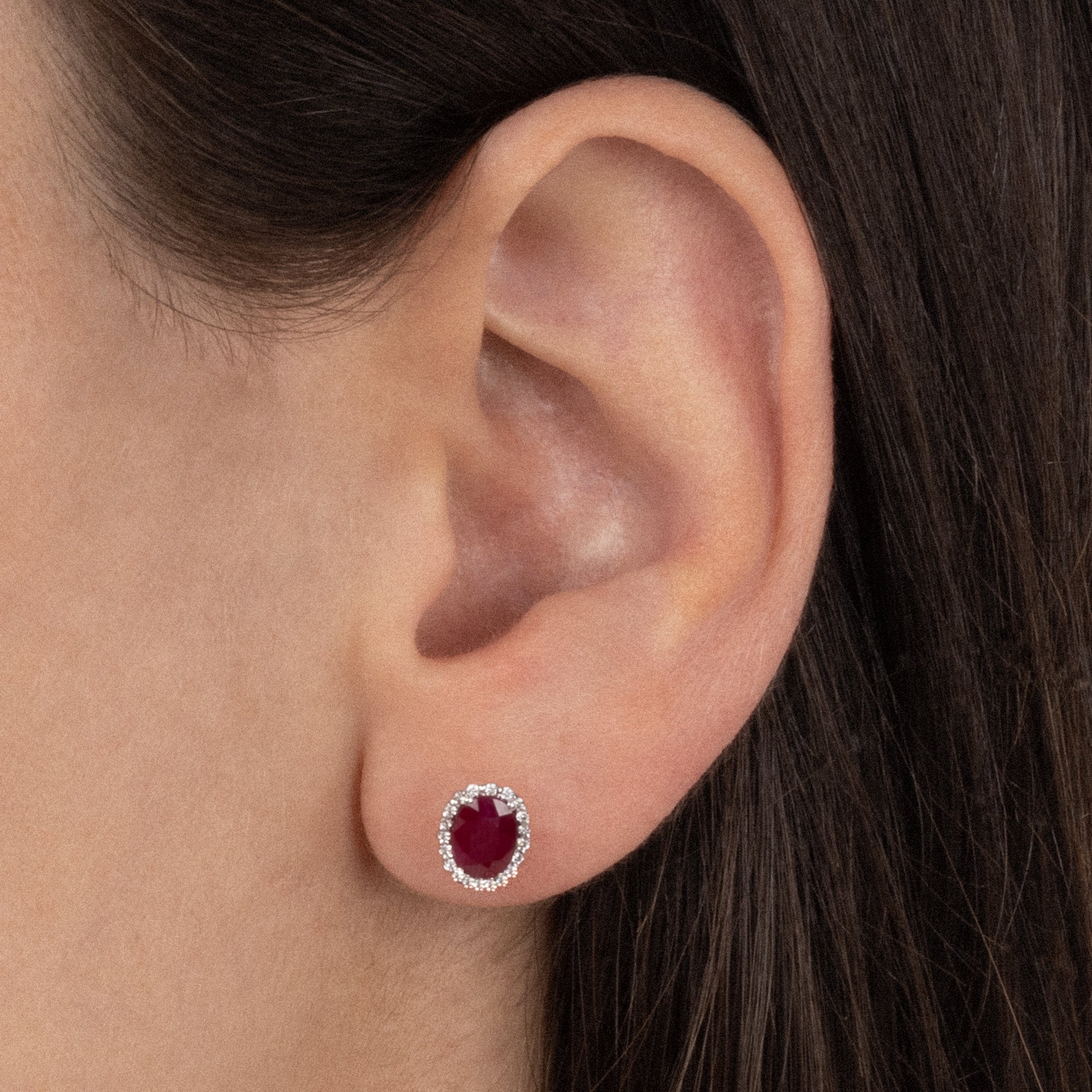 Worn - Earrings with Diamonds And Rubies (0.99)