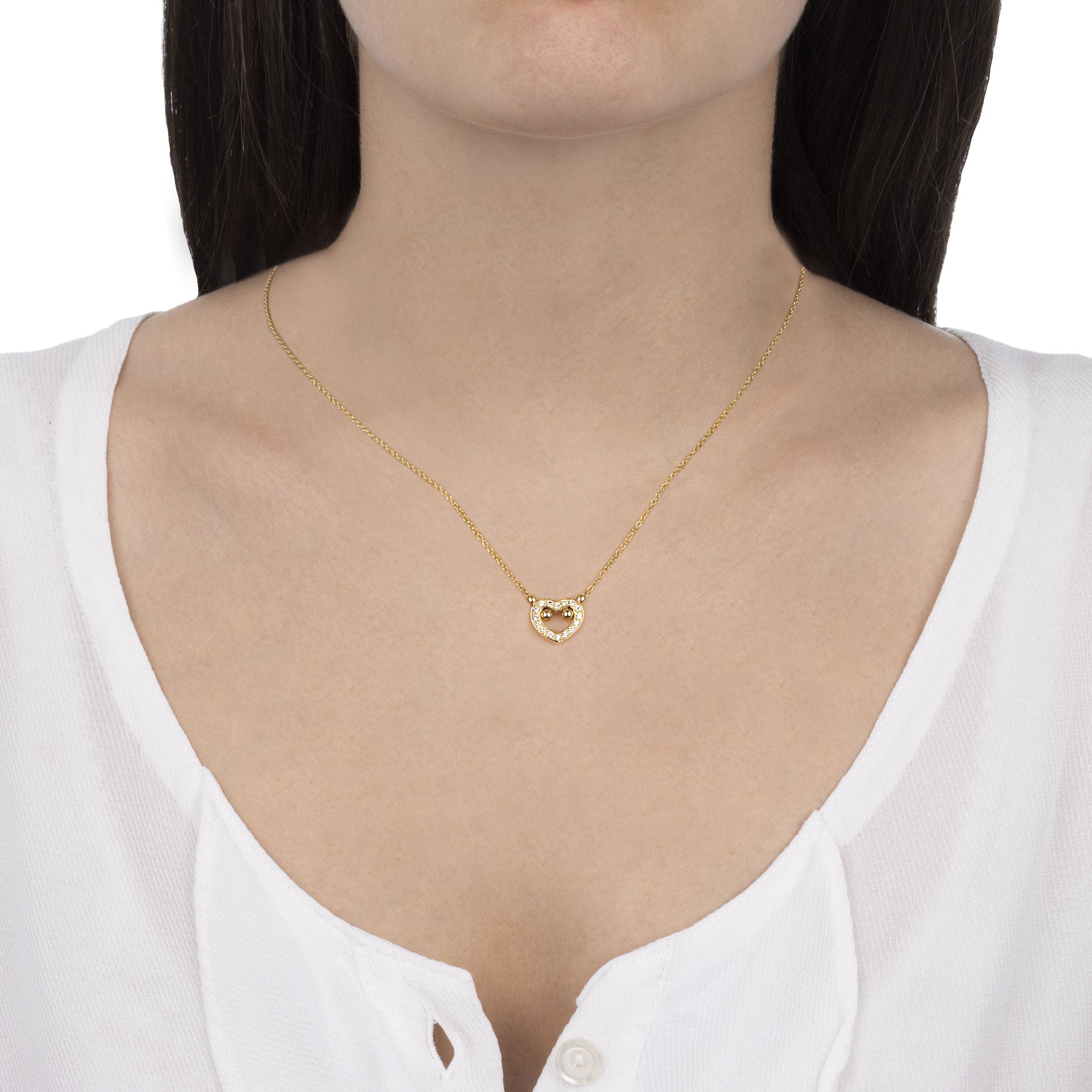 Worn Armonia Necklace With Diamonds Pavè