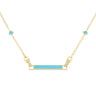 Detail Unica Necklace Turquoise and Diamonds