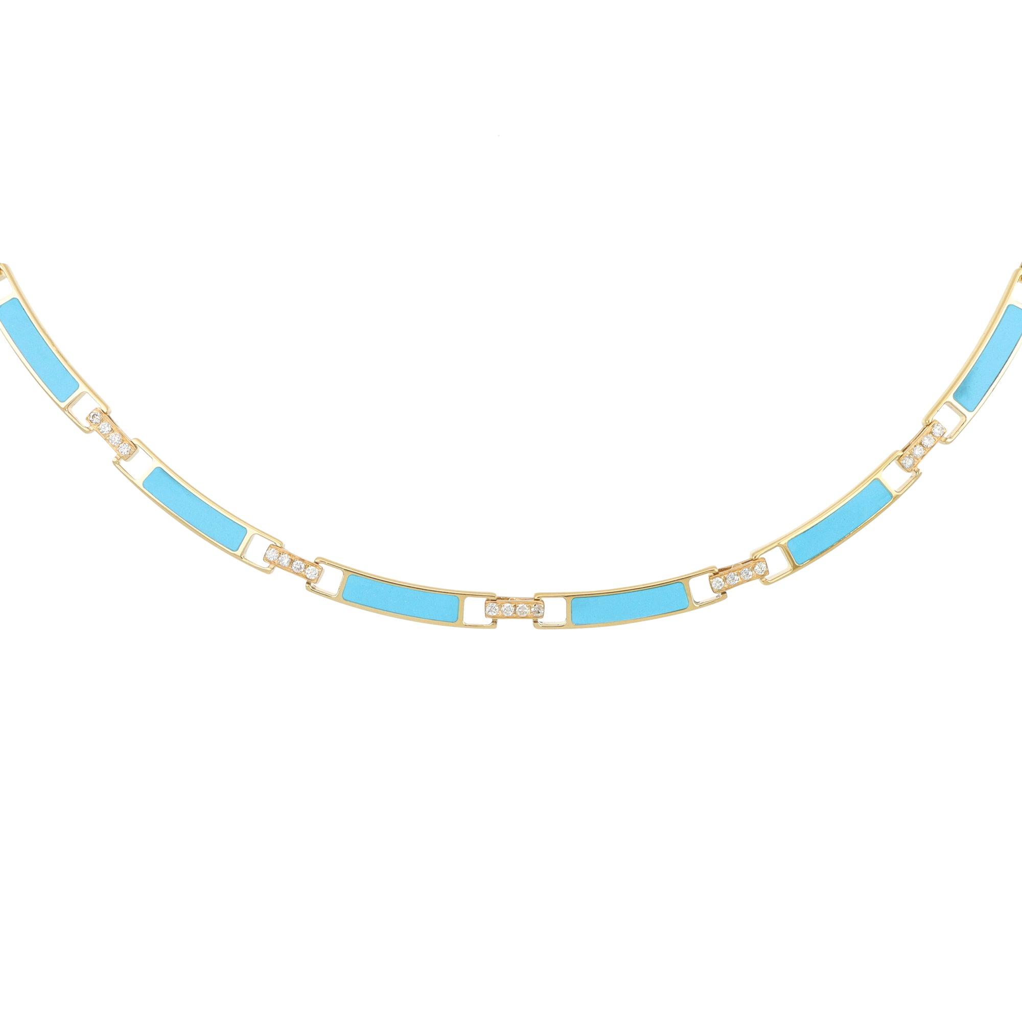 Detail Unica Choker Turquoise and Diamonds